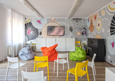 FN Motol, herna, interiér Praha, návrh interiéru, Praha, terapie, dětská psychiatrie