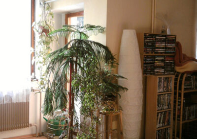 Proměna obývacího pokoje, RD Nučice, původní stav, původní vstup na terasu