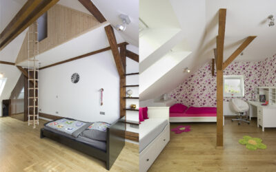 DĚTSKÉ POKOJE V PODKROVÍ / SPOŘICE